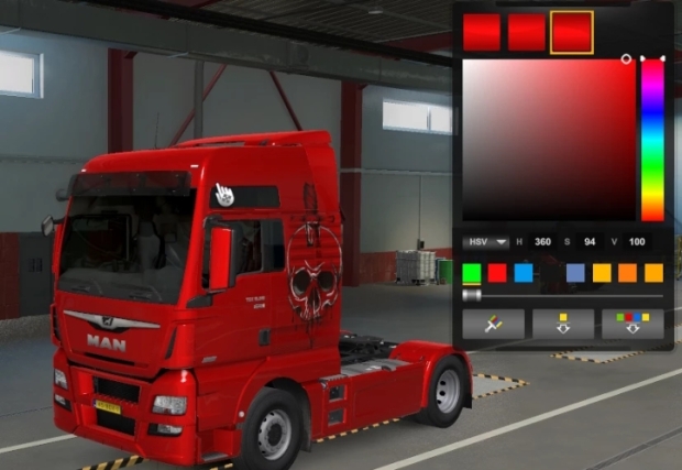 ETS2 - Man TGX Euro6 Metallic Skull Skin V1.0 thumbnail 2