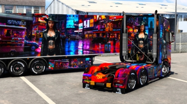 ETS2 - Night City Woman Skin thumbnail 2