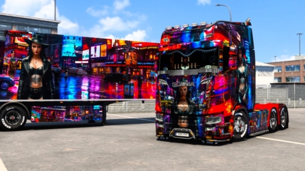 ETS2 - Night City Woman Skin thumbnail 3
