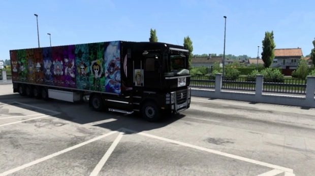 ETS2 - One Piece Skin Pack Renault Magnum & Trailer V1.4