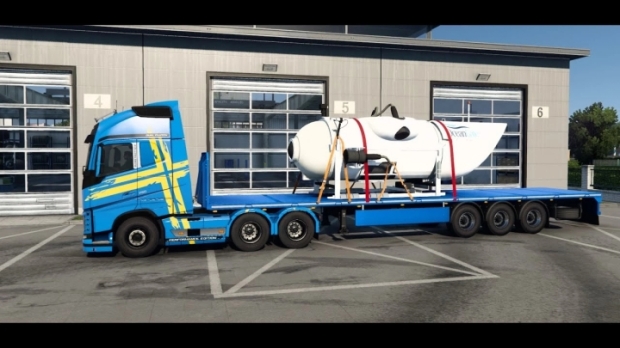 ETS2 - Submarine Titan Cargo for Flatbed Trailer V1.0