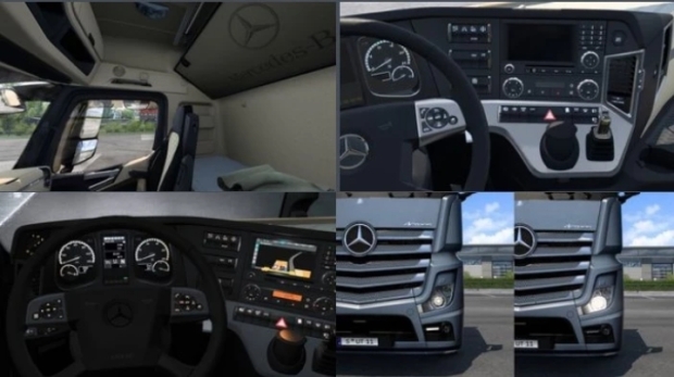 ETS2 - Actros Plus MP4 Cabin Overhaul V1.1.9