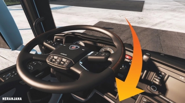 ETS2 - Animated Steering Wheel, Pedals + Custom Dashboard V1.3.2