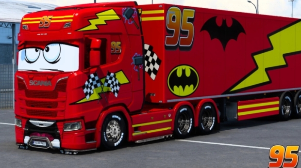 ETS2 - Cars Lightning McQueen Truck Skin thumbnail 2