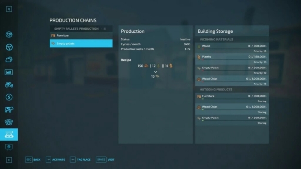 FS22 - Empty Pallets Production V1.0.4.0