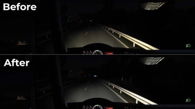 ETS2 - Improved Headlight for SCS Trucks V1.0