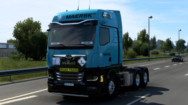 ETS2 - Man TG3 TGX Maersk Skin V2.0 | Euro Truck Simulator 2 | Mods.club