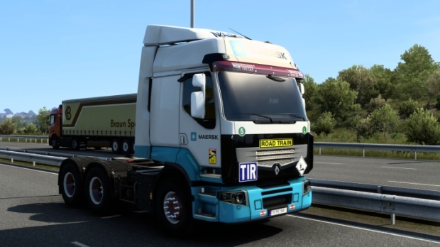 ETS2 - Renault Premium Maersk Skin V1.0 | Euro Truck Simulator 2 | Mods ...