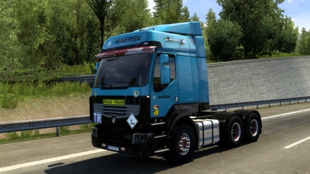 ETS2 - Renault Premium Maersk Skin V2.0 thumbnail 2