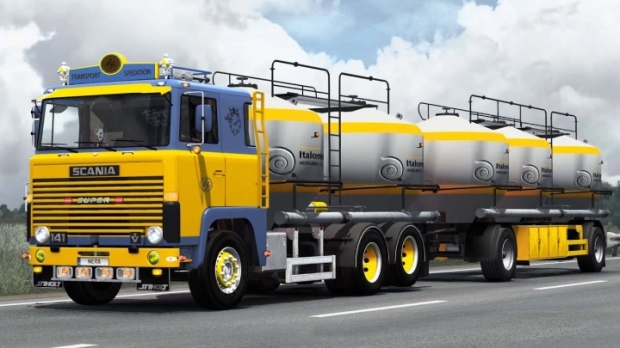 ETS2 - Scania 1 Series + Tandem Trailer V2.3