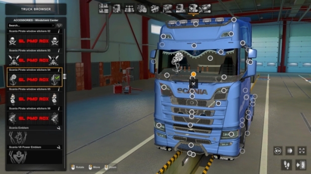 ETS2 - Scania Pirate Window Stickers