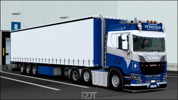 ETS2 - Scania R580 + Trailer Petignaud Transports