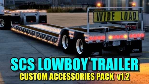 ATS - SCS Lowboy Trailer Accessories Pack V1.2