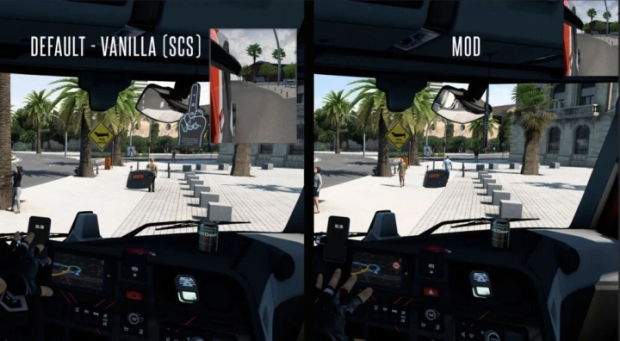 ETS2 - Top Corner & Small Mirrors No Frame Version