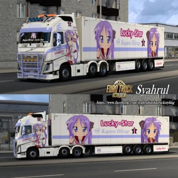 ETS2 - Volvo FH4 Kagami Hiiragi – Lucky Star Combo Skin