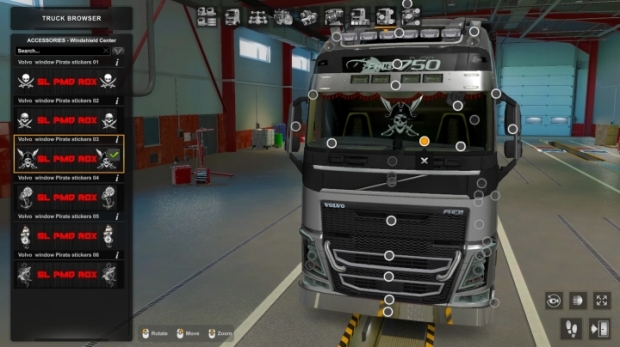 ETS2 - Volvo Window Pirate Stickers