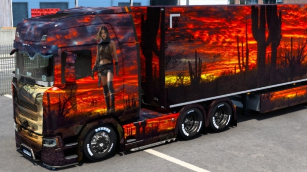 ETS2 - Desert Fire Woman Skin