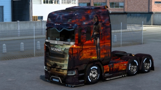 ETS2 - Desert Fire Woman Skin thumbnail 3