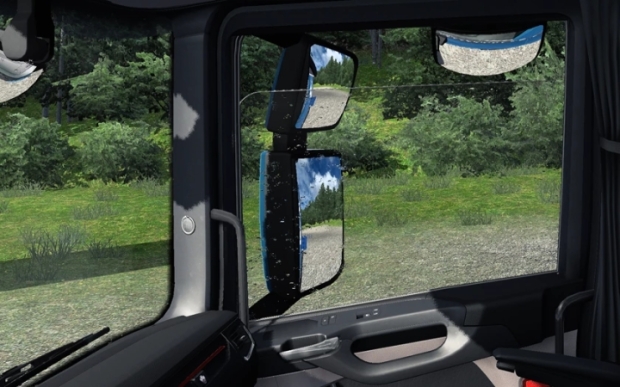 ETS2 - Enhaced Rain Droplets+ Better Tires Water Spray V1.0