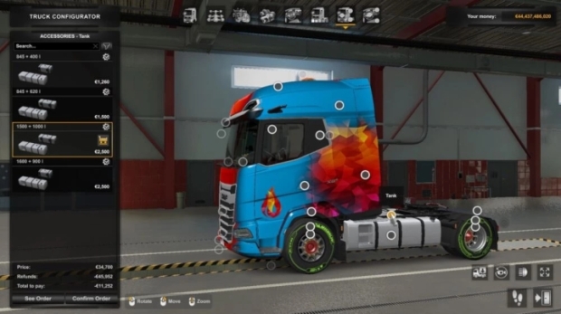 ETS2 - Extra Max Fuel Tank Capacity for All Trucks