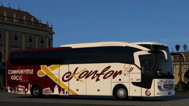 ETS2 - Mercedes Benz Travego 16 SHD Euro 6 Konfor Turizm Cumhuriyetle Güclü100 Skin