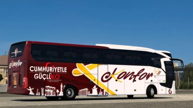 ETS2 - Mercedes Benz Travego 16 SHD Euro 6 Konfor Turizm Cumhuriyetle Güclü100 Skin thumbnail 2