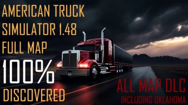 ATS - Opened Map with all DLCs incl. Oklahoma