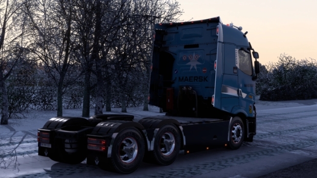 ETS2 - Renault T Maersk Skin V2.0 thumbnail 2