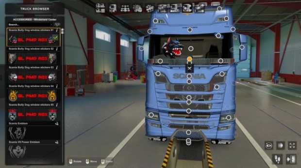 ETS2 - Scania Bully Dog Window Stickers