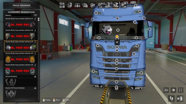 ETS2 - Scania Bully Dog Window Stickers thumbnail 2