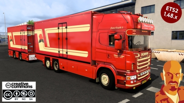 ETS2 - Scania R500 Fleurs Edition + Trailer