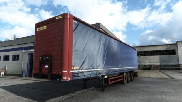ETS2 - Wielton Curtain Master Blue Curtain Skin