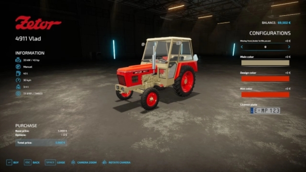 FS22 - Zetor 4911 Vlad V1.0
