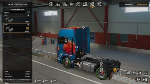 ETS2 - Extra Max Fuel Tank Capacity for All Trucks V1.2