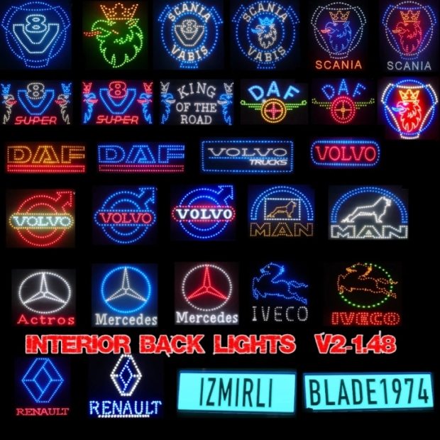ETS2 - Interior Back Lights V2.0