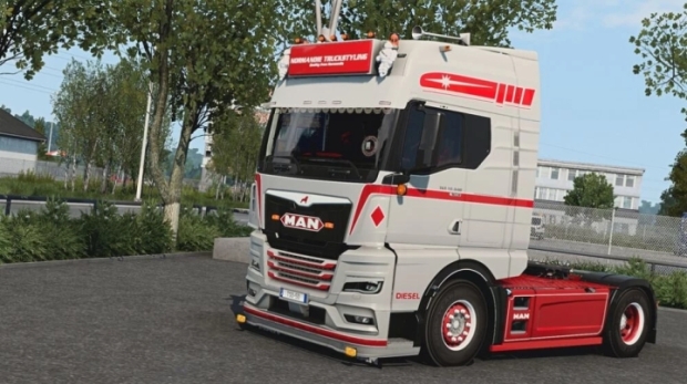 ETS2 - MAN TGX 2020 Grey Red Skin | Euro Truck Simulator 2 | Mods.club