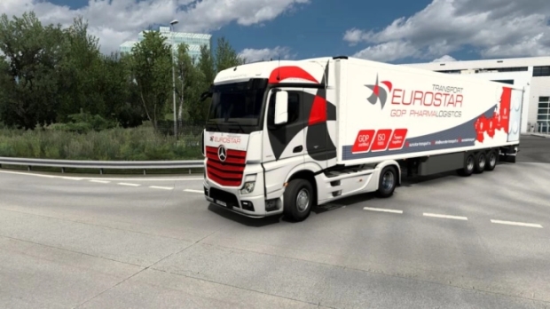 ETS2 - Mercedes-Benz New Actros Eurostar Transport Combo Skin