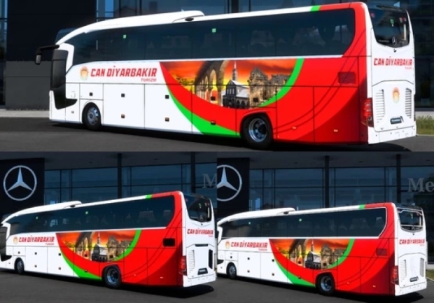 ETS2 - Mercedes-Benz Travego 16Shd Can Diyarbakir 2023 Pack