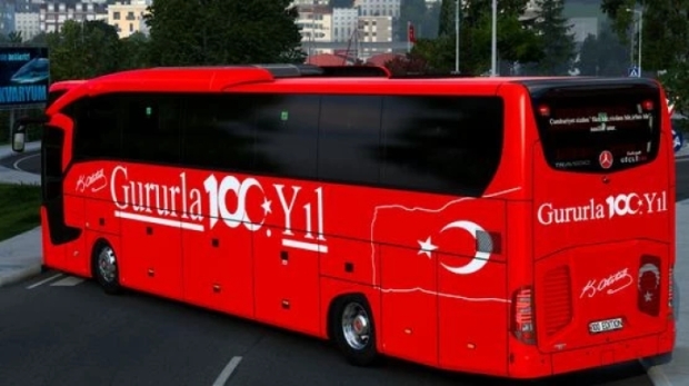 ETS2 - Mercedes Travego 16 SHD Gururla 100.Yil Turkiye Skin