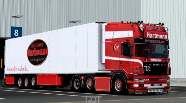 ETS2 - Scania 164L 580 + Trailer Hartmann V2.0
