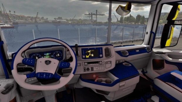 ETS2 - Scania Next Gen White – Blue Lux Interior