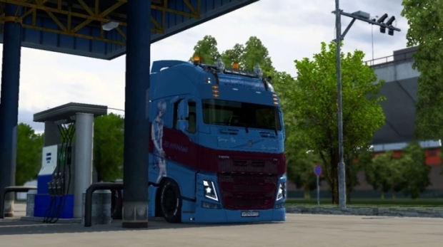 ETS2 - Volvo FH12 (Pendragon) Rei Ayanami Skin Rework By Zen Workshop