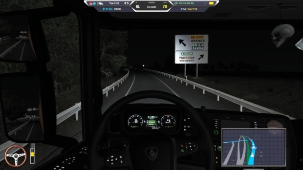 ETS2 - Brighter Low Beam Reverse Lights V1.2