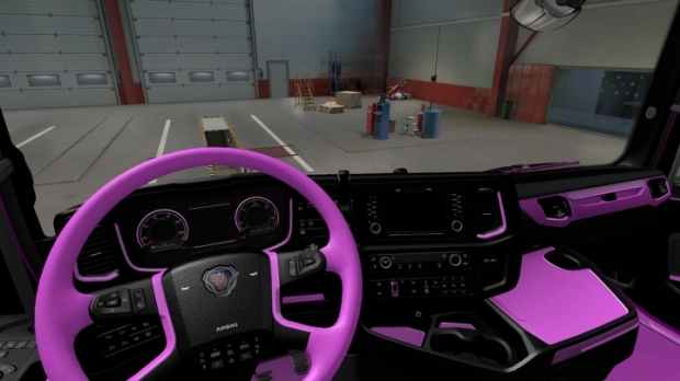 ETS2 - Pink Interior for Scania S & R 2016
