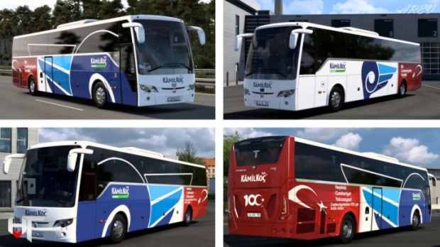 ETS2 - Temsa Safir Plus 2016-2023 – KamiKoc 100.Yıl Skin Pack