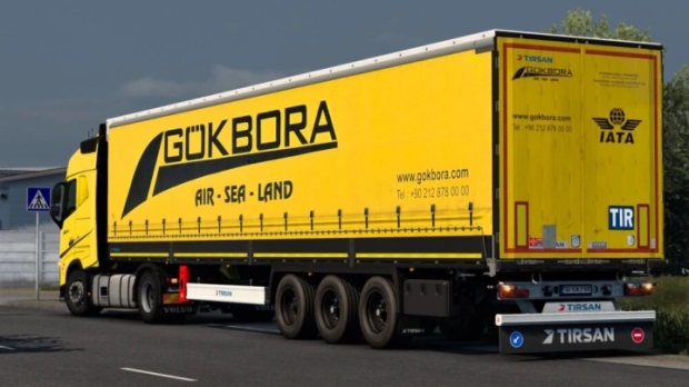 ETS2 - Volvo FH 2012 & Tirsan Trailer DLC GOKBORA Skin Combo