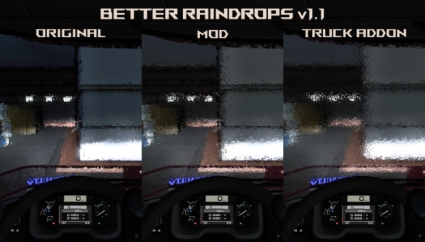 ETS2 - Better Raindrops V1.8