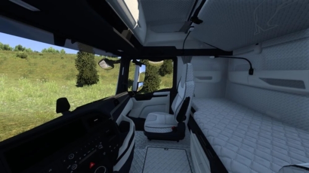 ETS2 - MAN 2020 White Diamond Pattern Interior V1.0