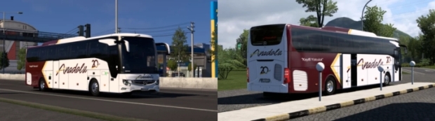 ETS2 - Mercedes Benz Tourismo Anadolu 20. Yıl Coating