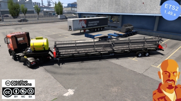 ETS2 - Midwest Durus Combines Headers Trailers